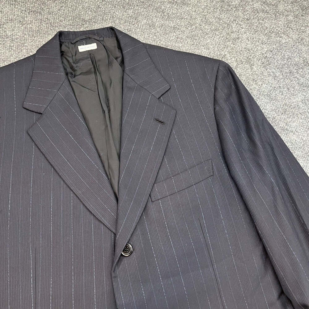 Brioni Nomentano Sport Coat Jacket 42R Navy Dark Blue Pin Striped Wool - Picture 2 of 16